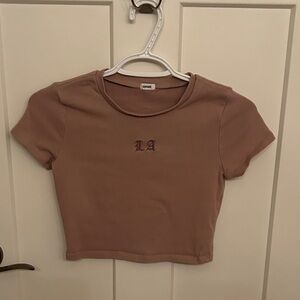 Garage Tan LA Crop Top, size M
